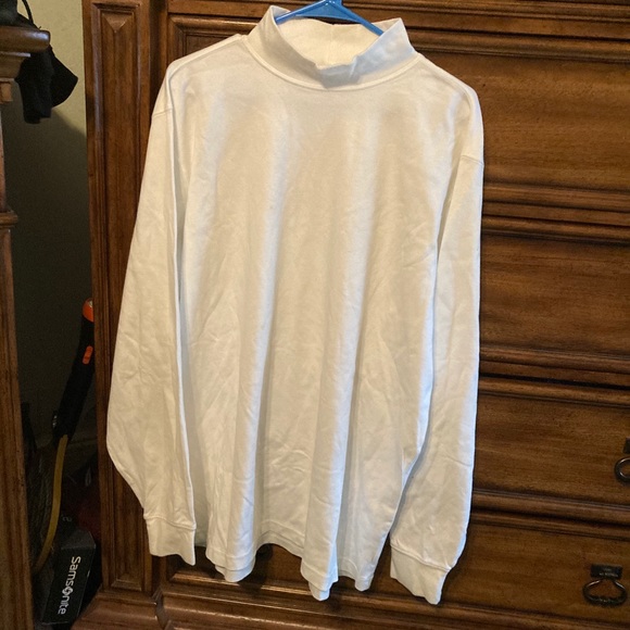 Men’s white turtleneck shirt - Picture 1 of 7